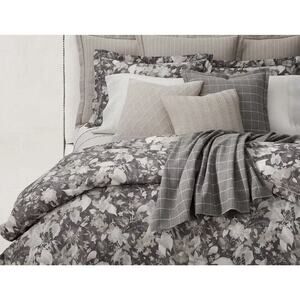 Ralph Lauren Avery Duvet Cover Full /Queen Gray Chrysanthemum Floral 92"X96"NEW